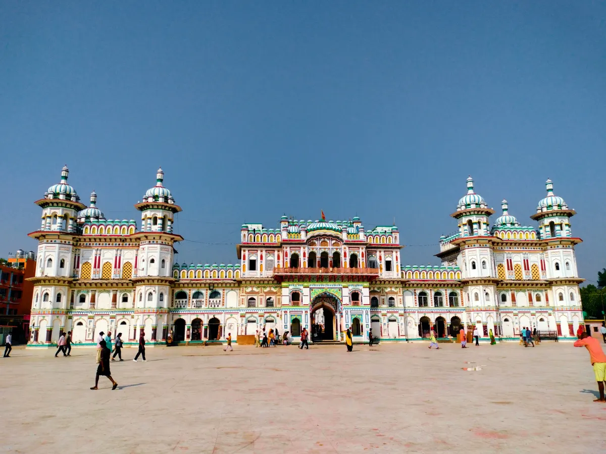 Janaki Mandir facade in daylight, Janakpur