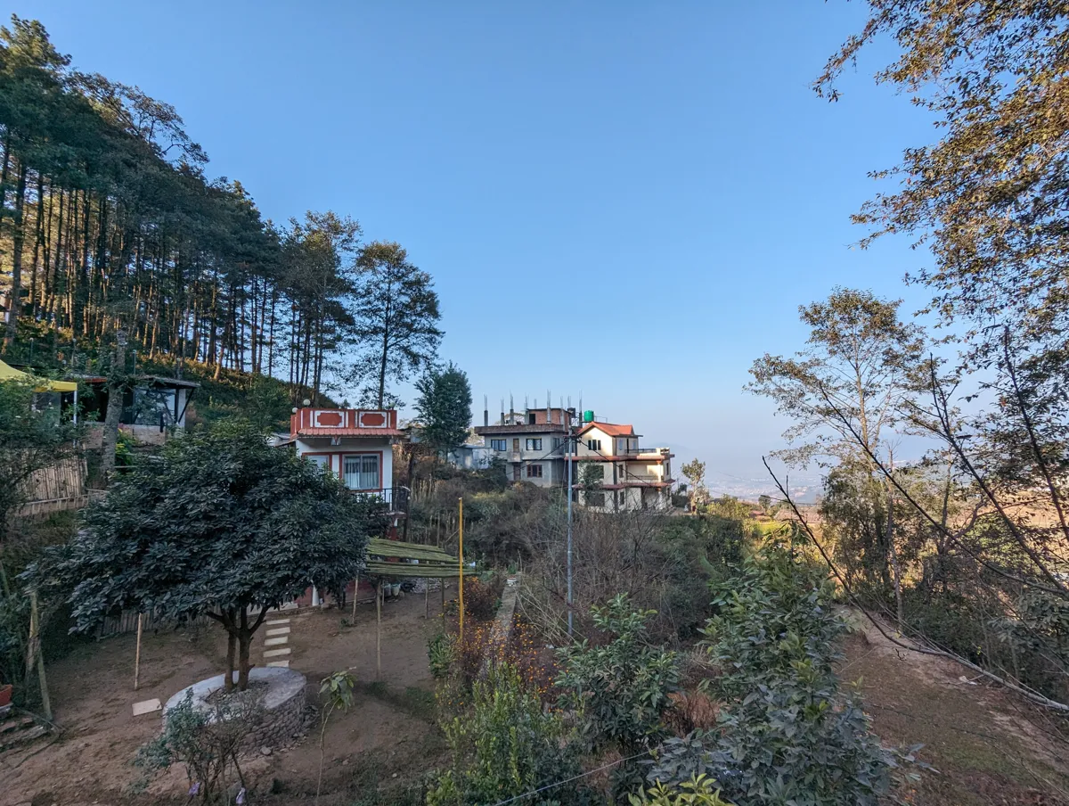 Terraced hills and houses in Nagarkot