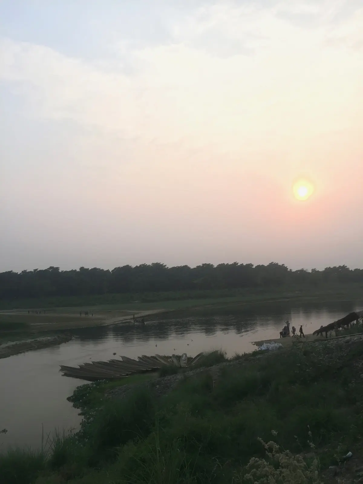 Riverside sunset at Sauraha